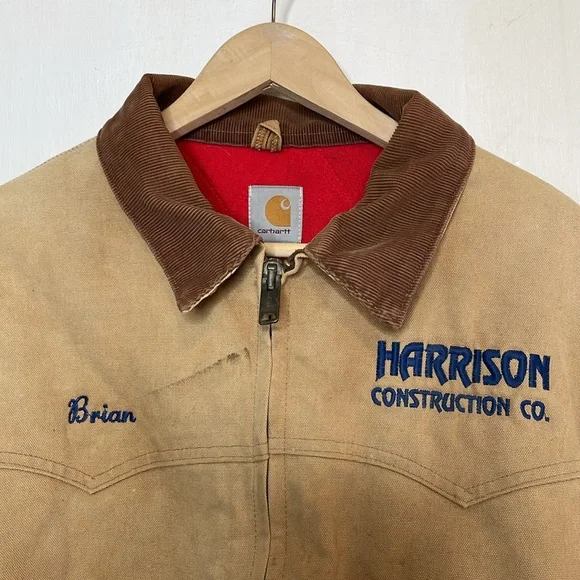 Vintage Carhartt Santa Fe Bomber Style Jacket Chore Coat Red